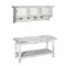 Alaterre Furniture Country Cottage Coat Hooks and Bench Set, White Antique Finish ACCA0304WA - alternate 1